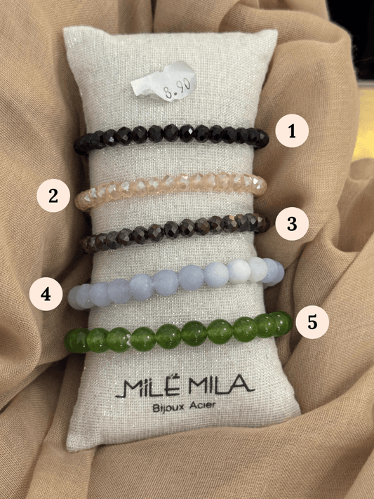 Bracelet élastique en perles – Couleur au choix, style tendance et facile à porter - C MON DRESSING