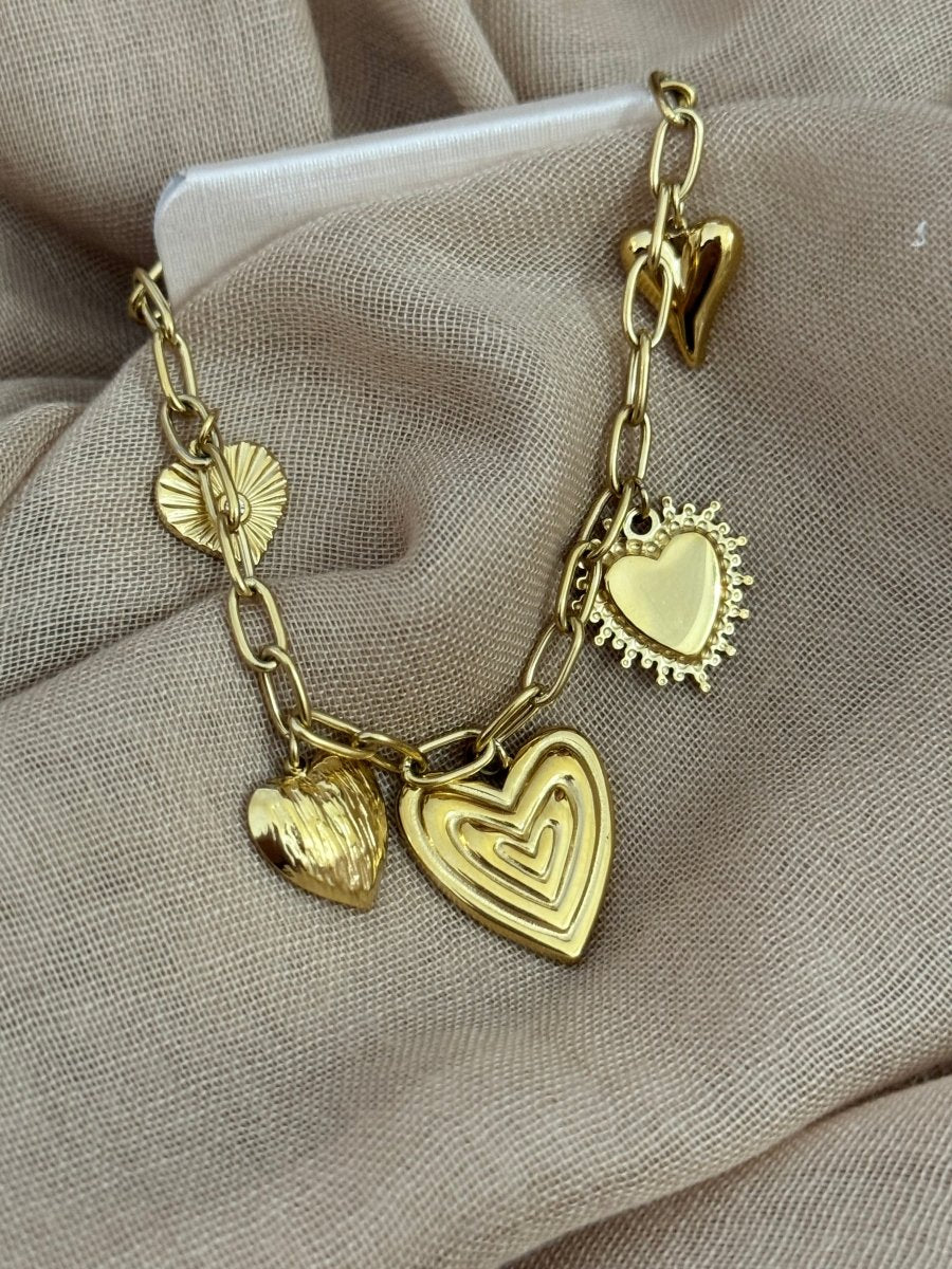 Bracelet en acier inoxydable coeur - C MON DRESSING
