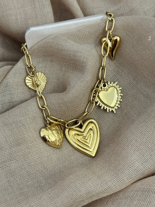 Bracelet en acier inoxydable coeur - C MON DRESSING