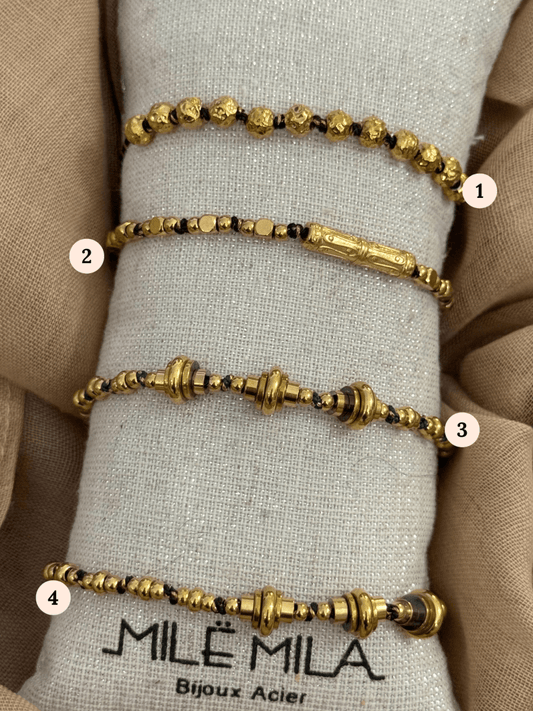 Bracelet en acier inoxydable doré – Élégant et résistant, style tendance - C MON DRESSING