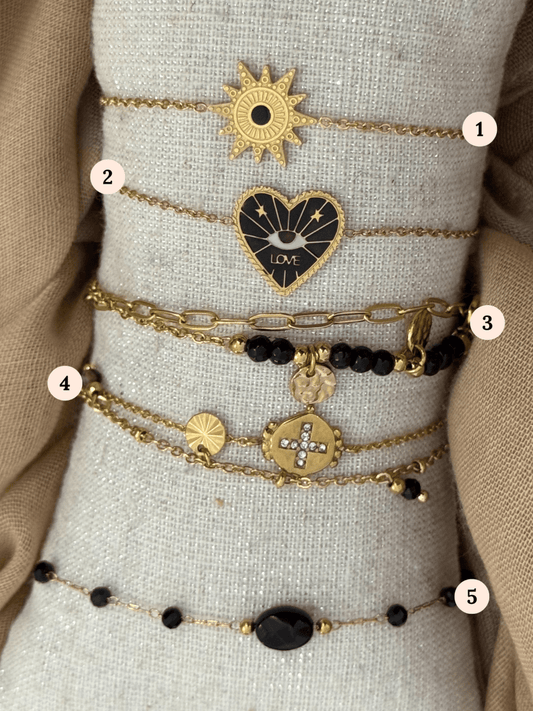 Bracelet en acier inoxydable doré – Élégant et résistant, style tendance - C MON DRESSING