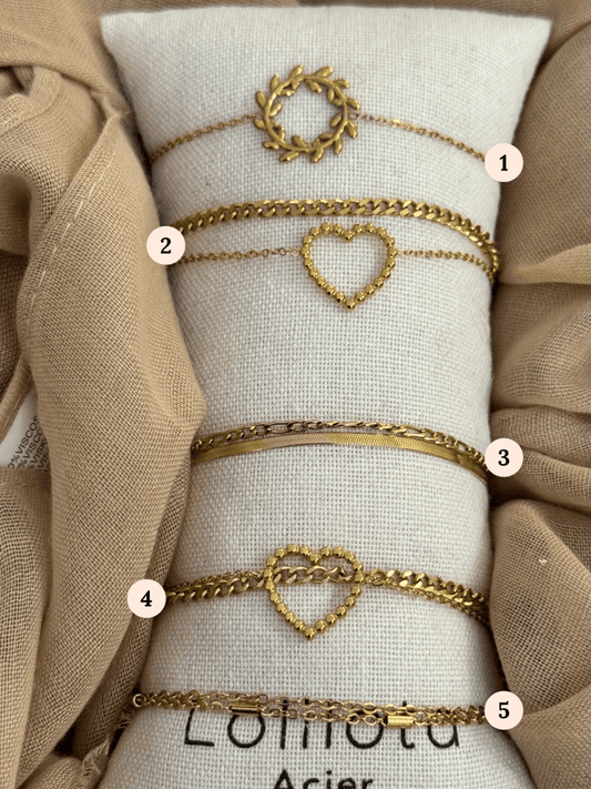 Bracelet en acier inoxydable doré – Élégant et résistant, style tendance - C MON DRESSING