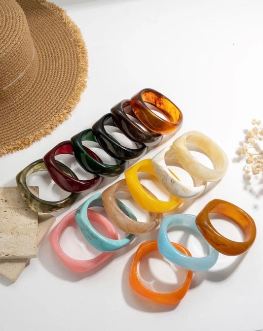 Bracelets en résine colorés (15 couleurs) - C MON DRESSING