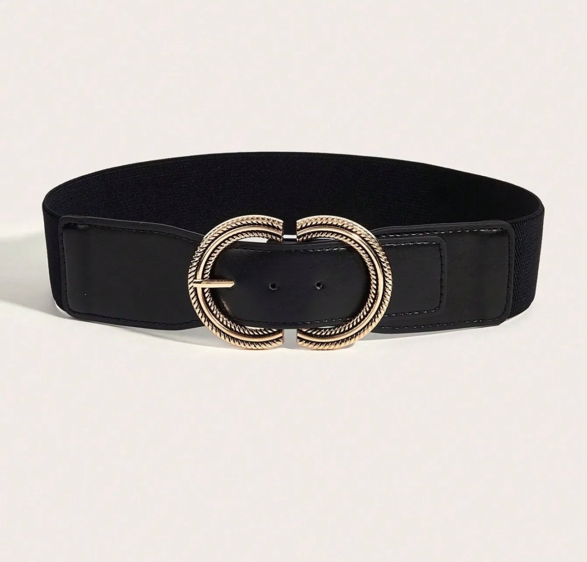 Ceinture élastique à boucle ovale métallique (2 couleurs) - C MON DRESSING
