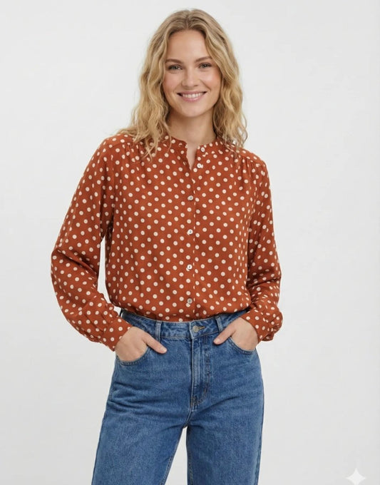 Chemise à pois – Taille Unique 36 au 46 (4 couleurs) - C MON DRESSING