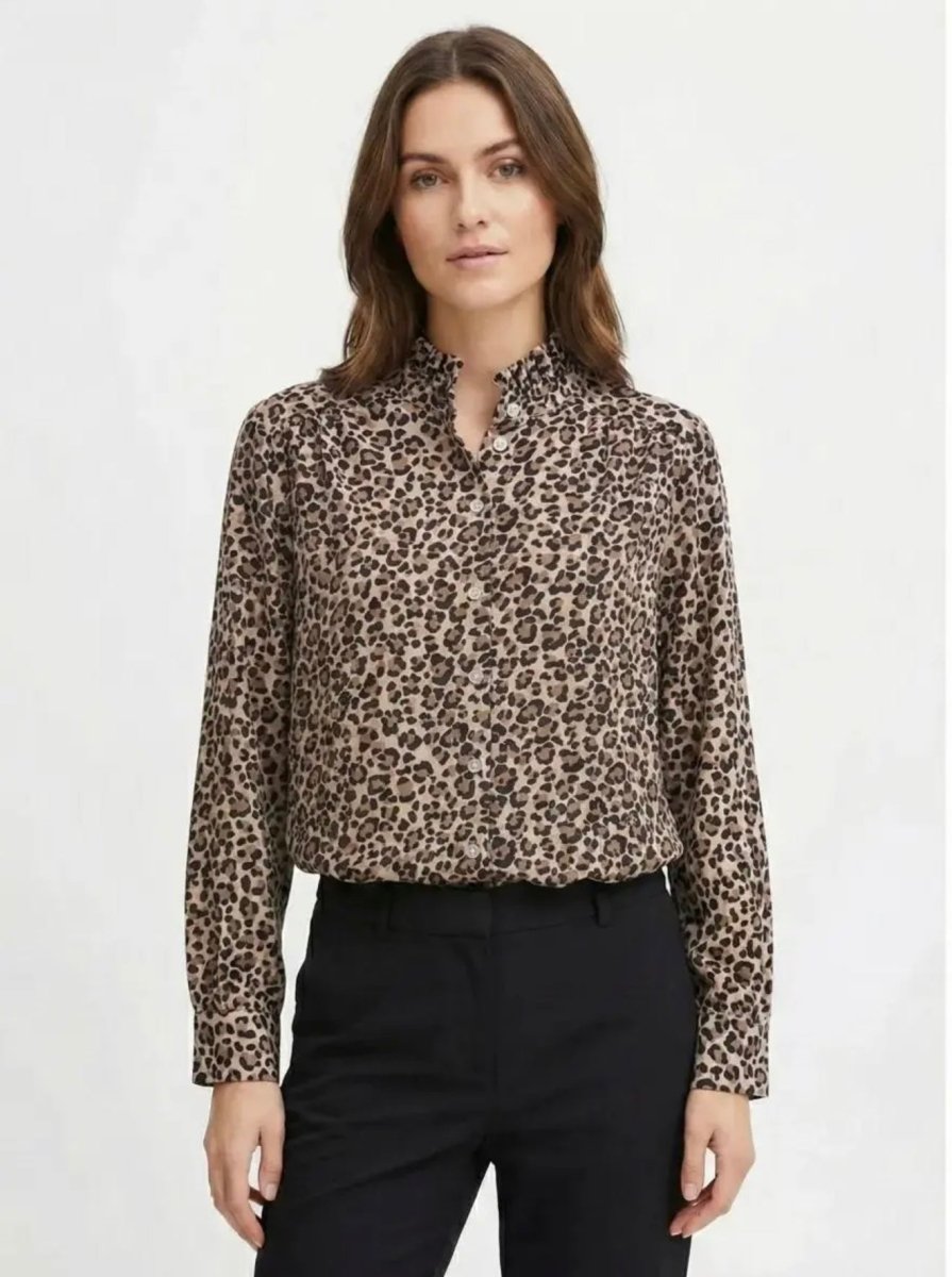 Chemise en velours léopard – Taille unique 36 au 46 (2 couleurs) - C MON DRESSING