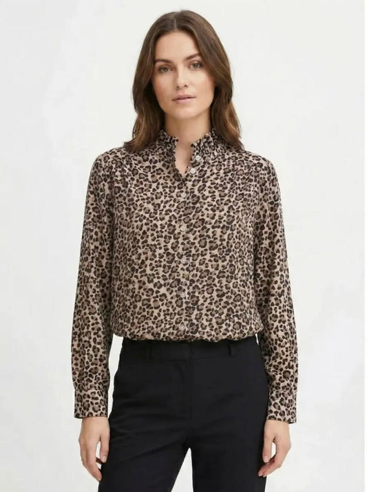 Chemise en velours léopard – Taille unique 36 au 46 (2 couleurs) - C MON DRESSING