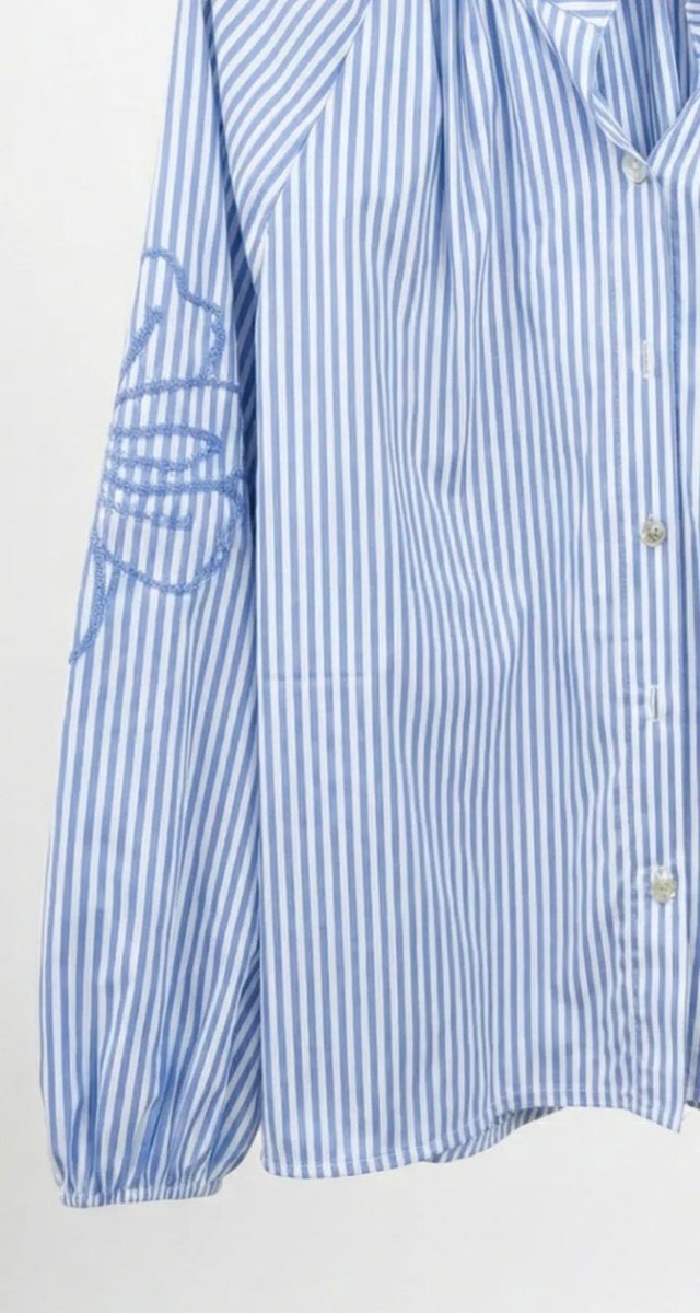 Chemise rayée en avec broderie manches – Taille unique 36 - 44/46 (5 couleurs) - C MON DRESSING
