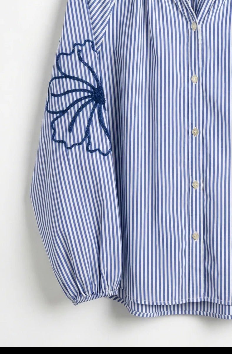 Chemise rayée en avec broderie manches – Taille unique 36 - 44/46 (5 couleurs) - C MON DRESSING