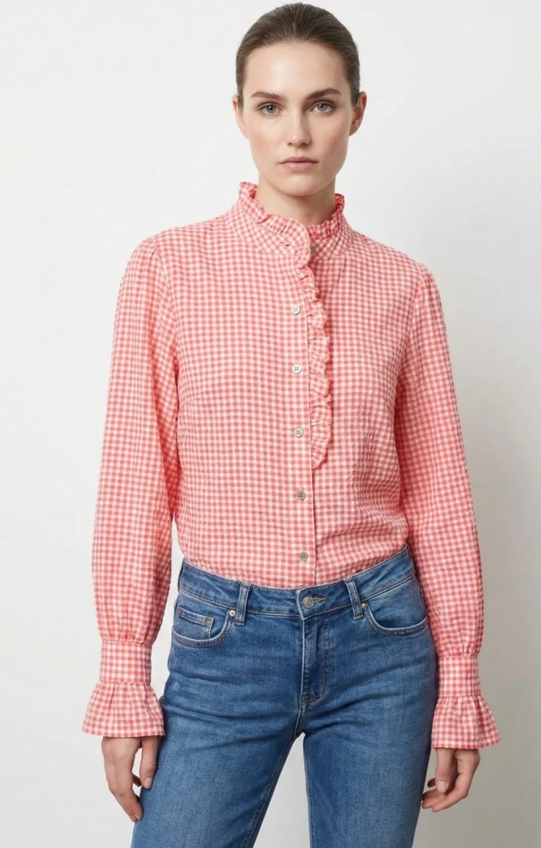 Chemise vichy et volants – Taille Unique 36 au 46 (4 couleurs) - C MON DRESSING