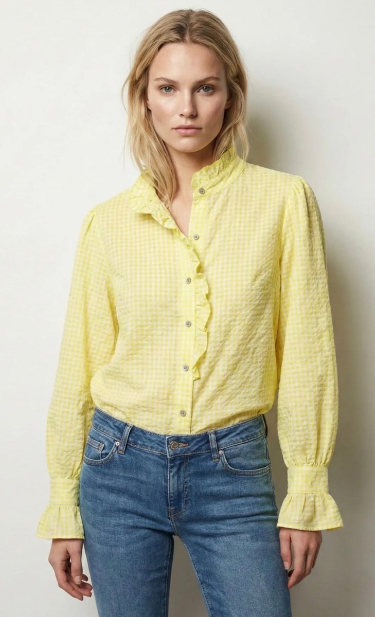 Chemise vichy et volants – Taille Unique 36 au 46 (4 couleurs) - C MON DRESSING