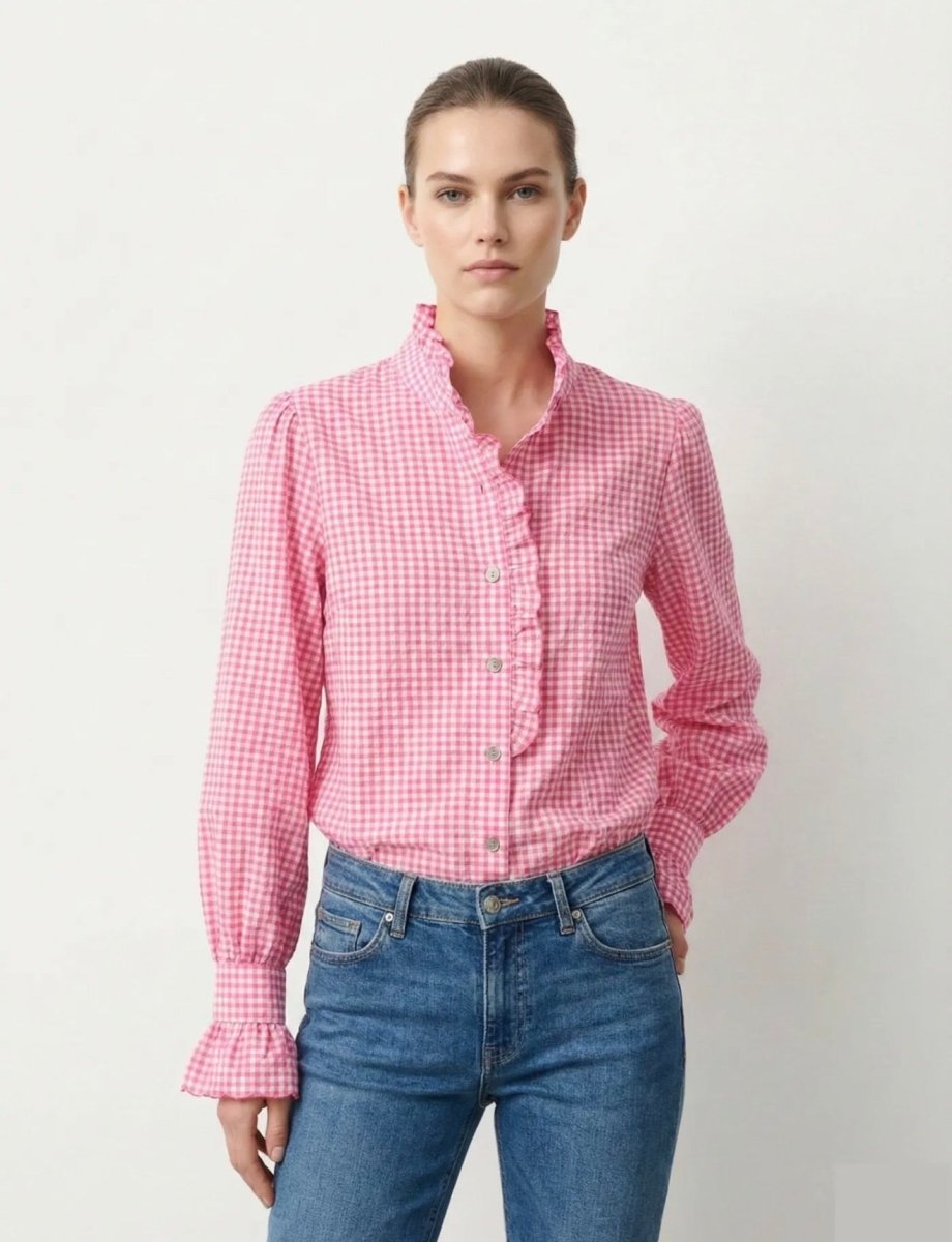 Chemise vichy et volants – Taille Unique 36 au 46 (4 couleurs) - C MON DRESSING
