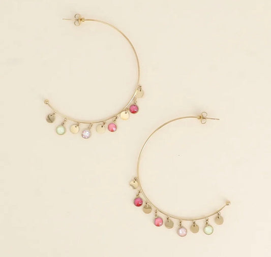 Créole avec cristaux Swarovski - C MON DRESSING