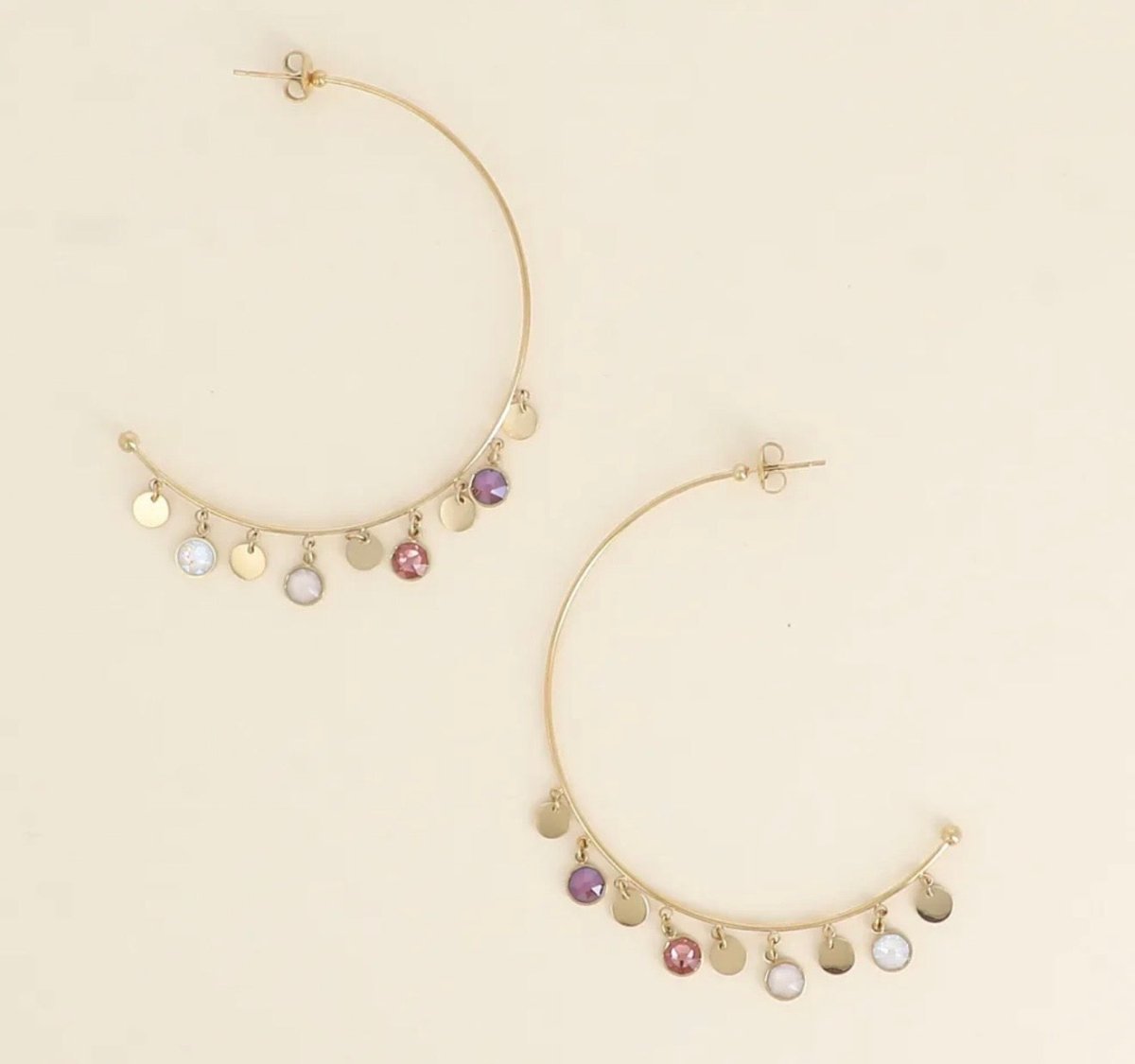 Créole avec cristaux Swarovski - C MON DRESSING