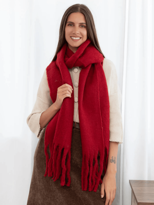 Écharpe douce et chaude bordeaux – 190 x 40 cm - C MON DRESSING