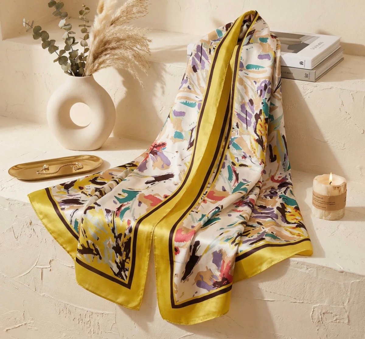 Foulard jaune - 90x180 cm - C MON DRESSING