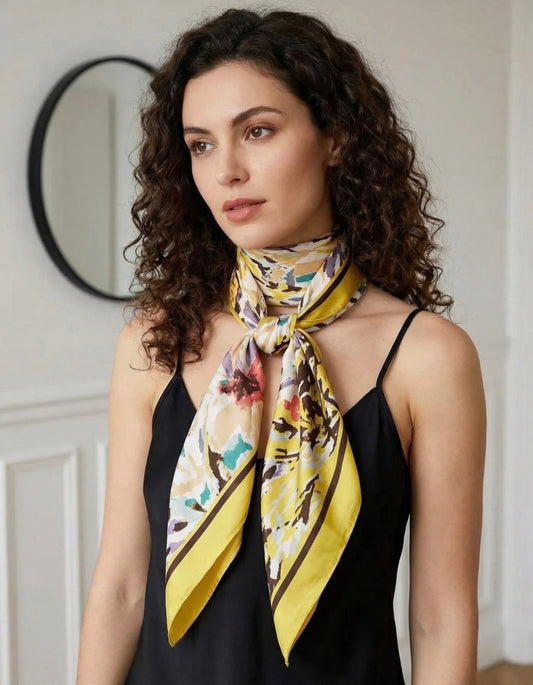 Foulard jaune - 90x180 cm - C MON DRESSING