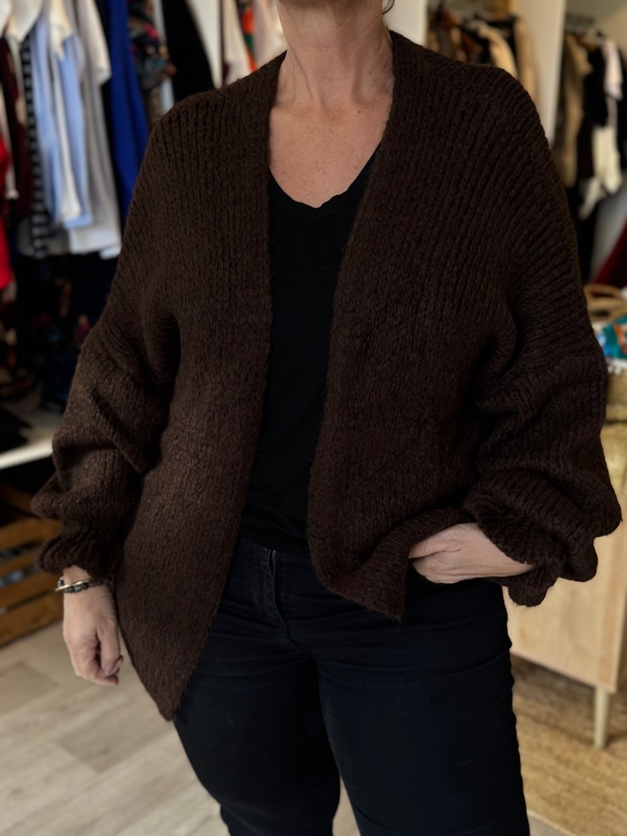 Gilet doux en maille marron – taille unique 36 - 52 - C MON DRESSING
