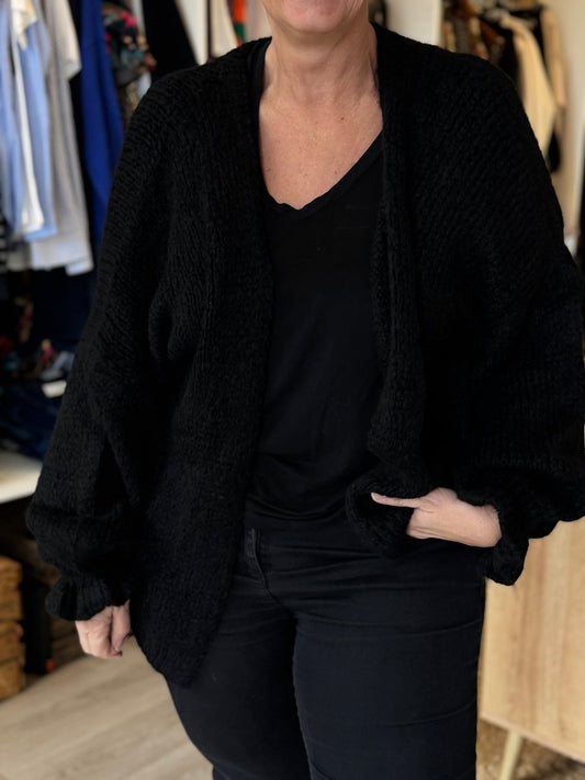 Gilet doux en maille noir – taille unique 36 - 52 - C MON DRESSING