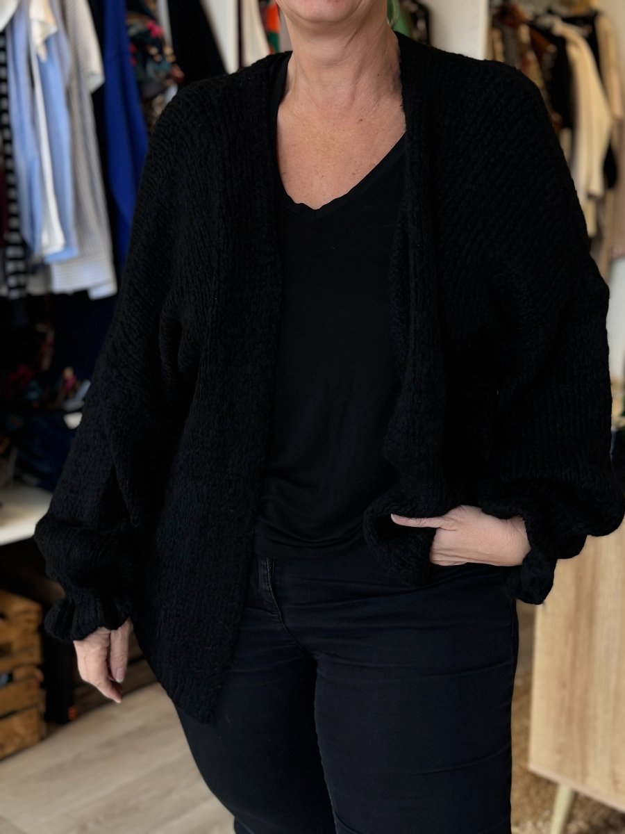 Gilet doux en maille noir – taille unique 36 - 52 - C MON DRESSING
