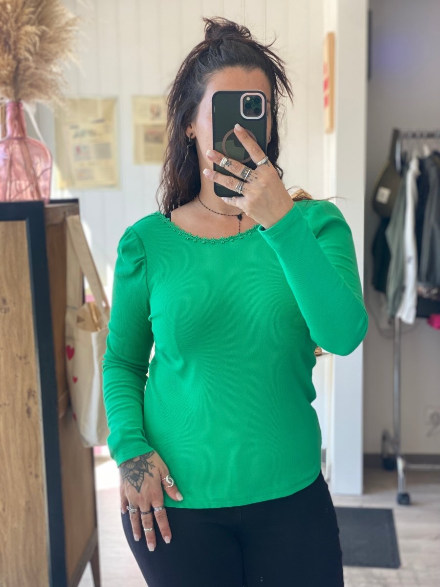 Haut à manches longues – Décolleté dans le dos (2 couleurs) - C MON DRESSING