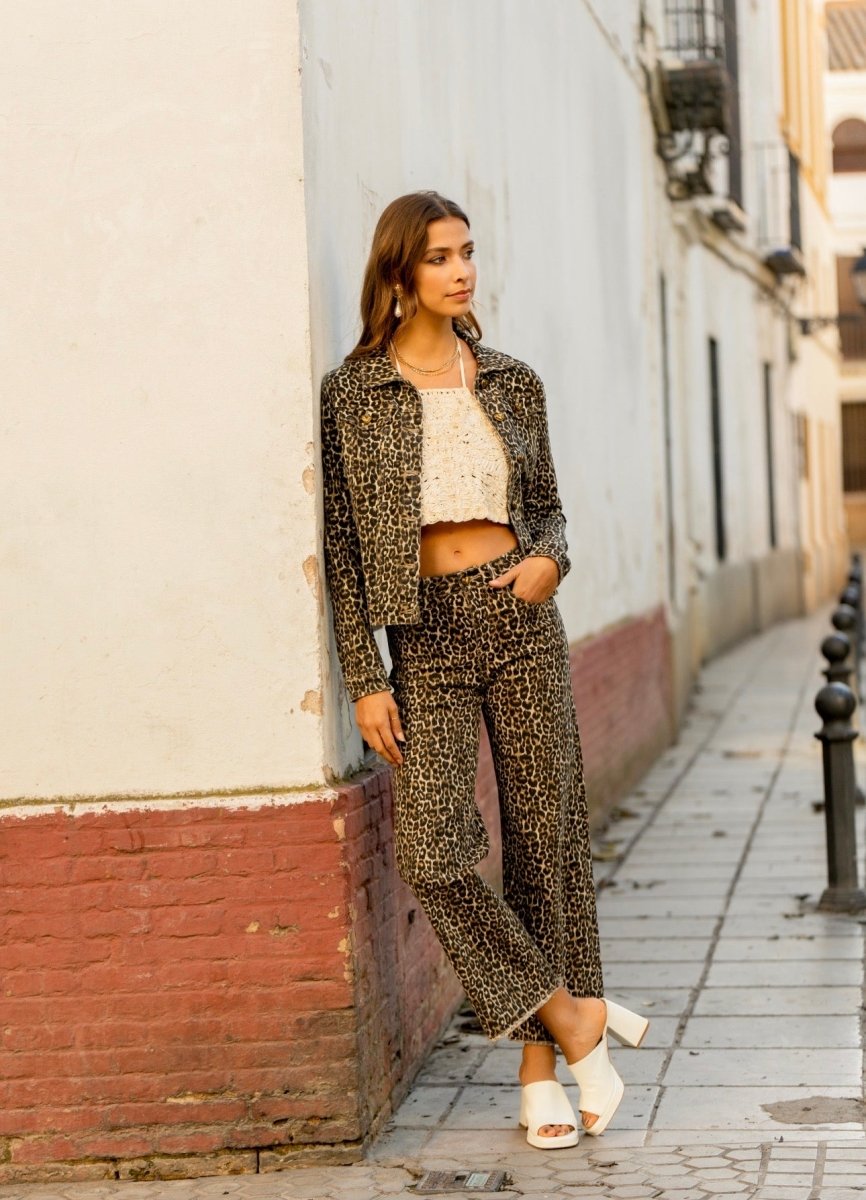 Jean imprimé léopard flare – Du 36 au 44 - C MON DRESSING