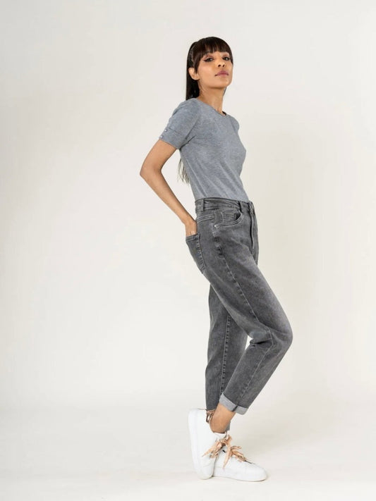 Jean Mom gris anthracite Nina Carter – Du 34 au 44 - C MON DRESSING