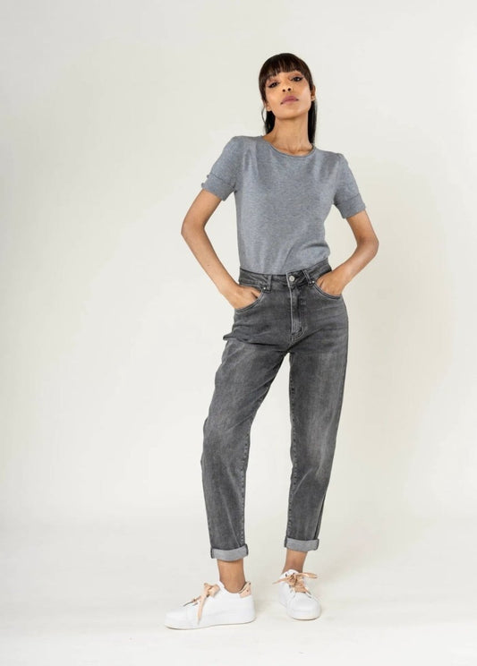 Jean Mom gris anthracite Nina Carter – Du 34 au 44 - C MON DRESSING