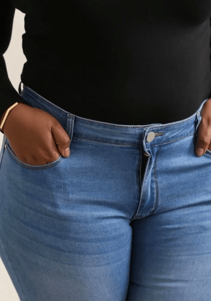 Jean push - up taille haute bleu du 38 au 50 - C MON DRESSING