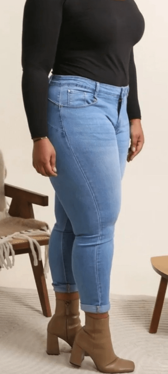 Jean push - up taille haute bleu du 38 au 50 - C MON DRESSING