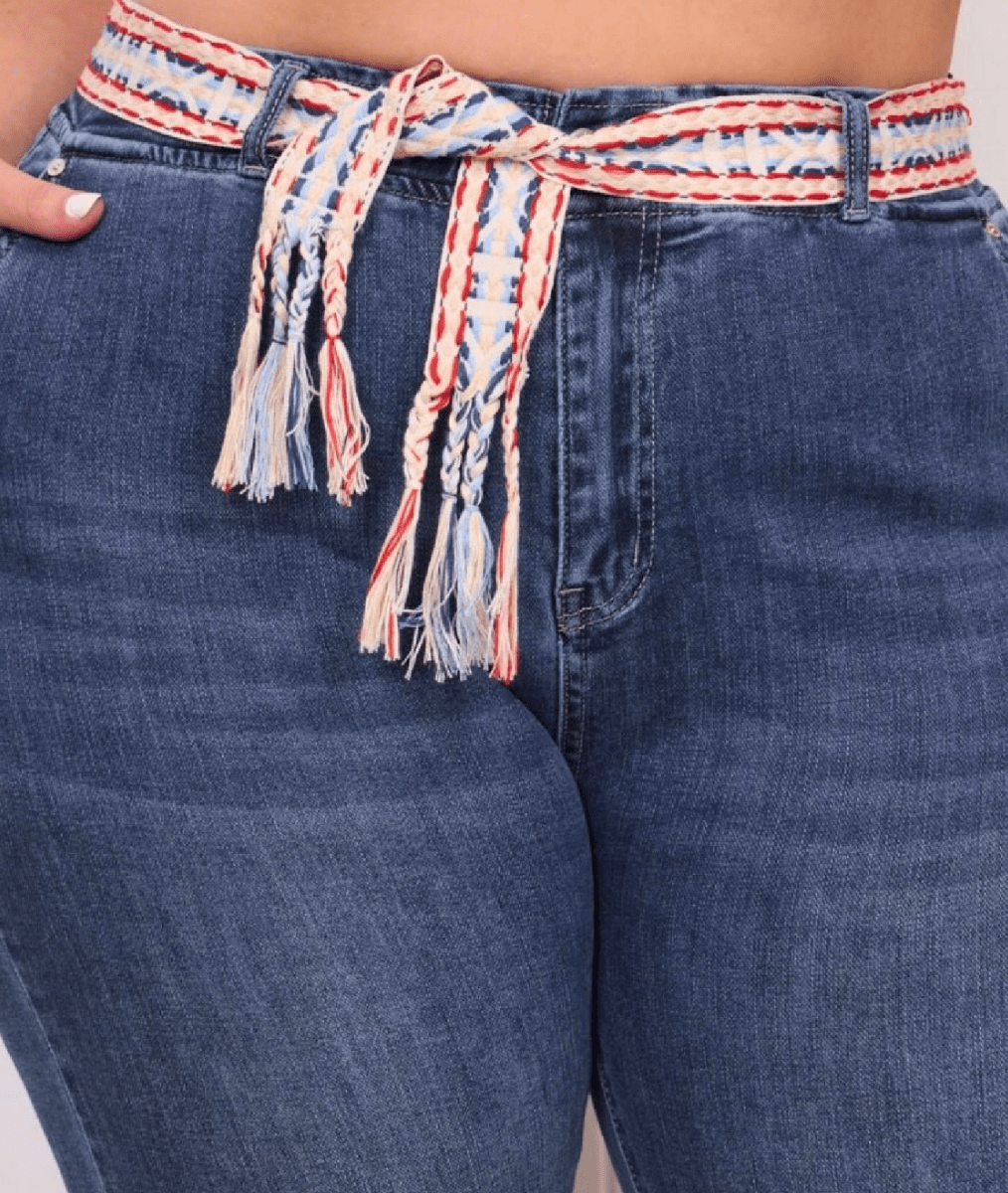 Jean Taille Haute – Du 42 au 52 Avec Ceinture - C MON DRESSING