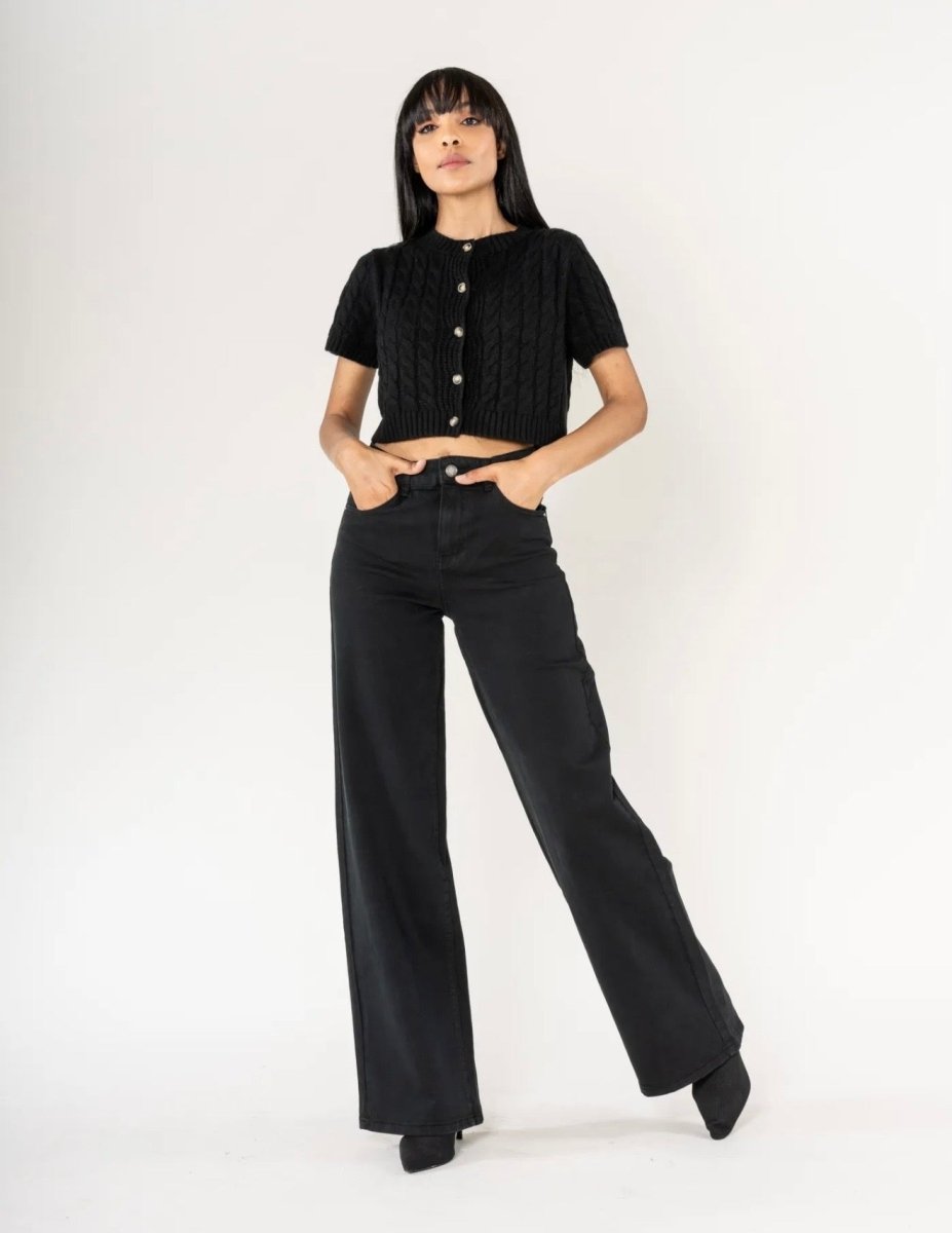 Jean wide leg noir Nina Carter – Du 34 au 42 - C MON DRESSING