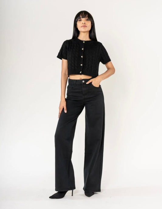 Jean wide leg noir Nina Carter – Du 34 au 42 - C MON DRESSING