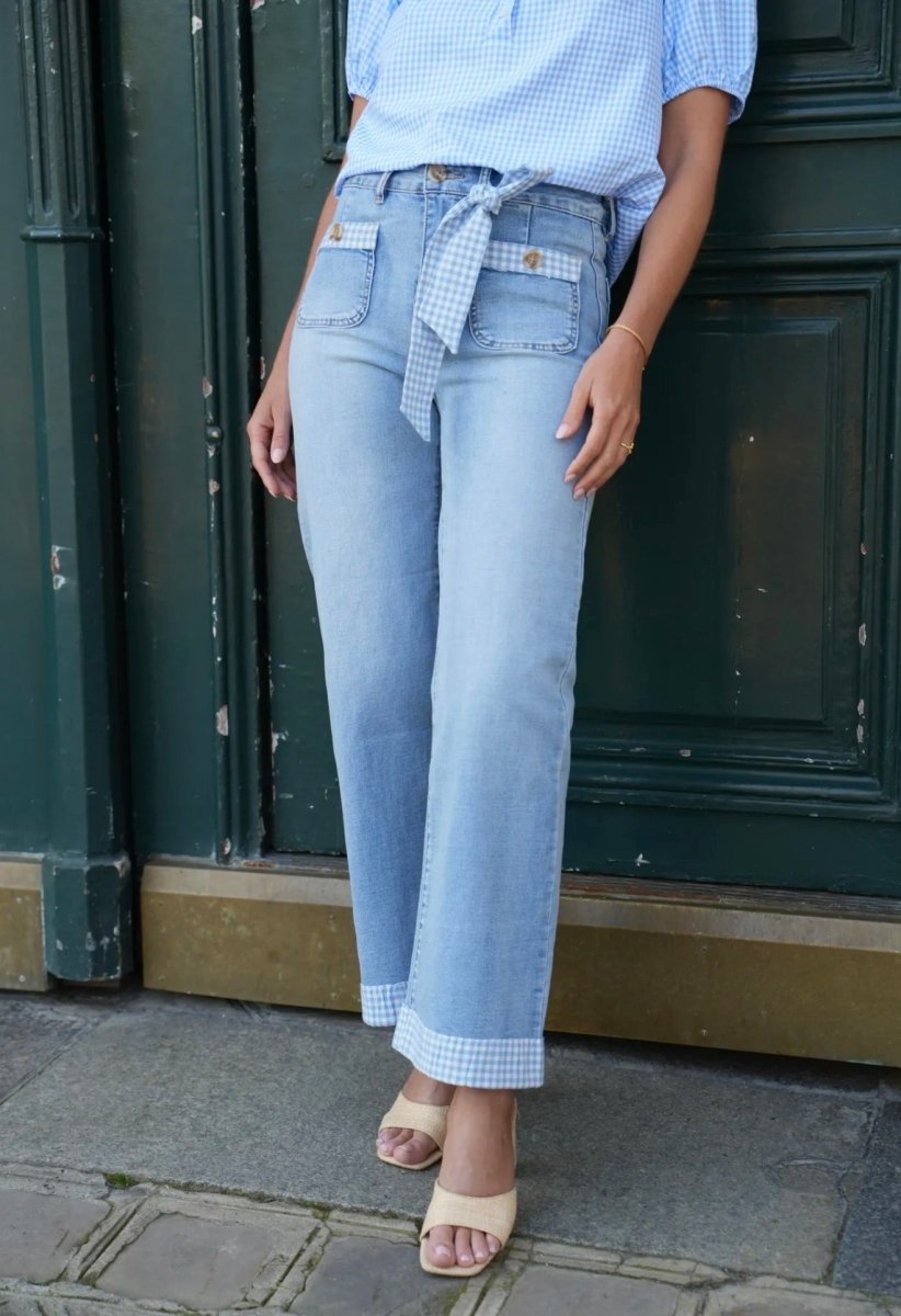 Jean Wide leg vichy - Du 36 au 44 - Maison Onado - C MON DRESSING