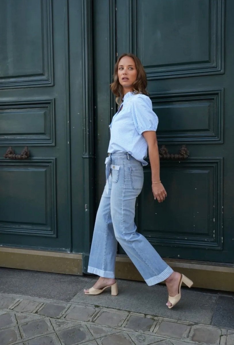 Jean Wide leg vichy - Du 36 au 44 - Maison Onado - C MON DRESSING