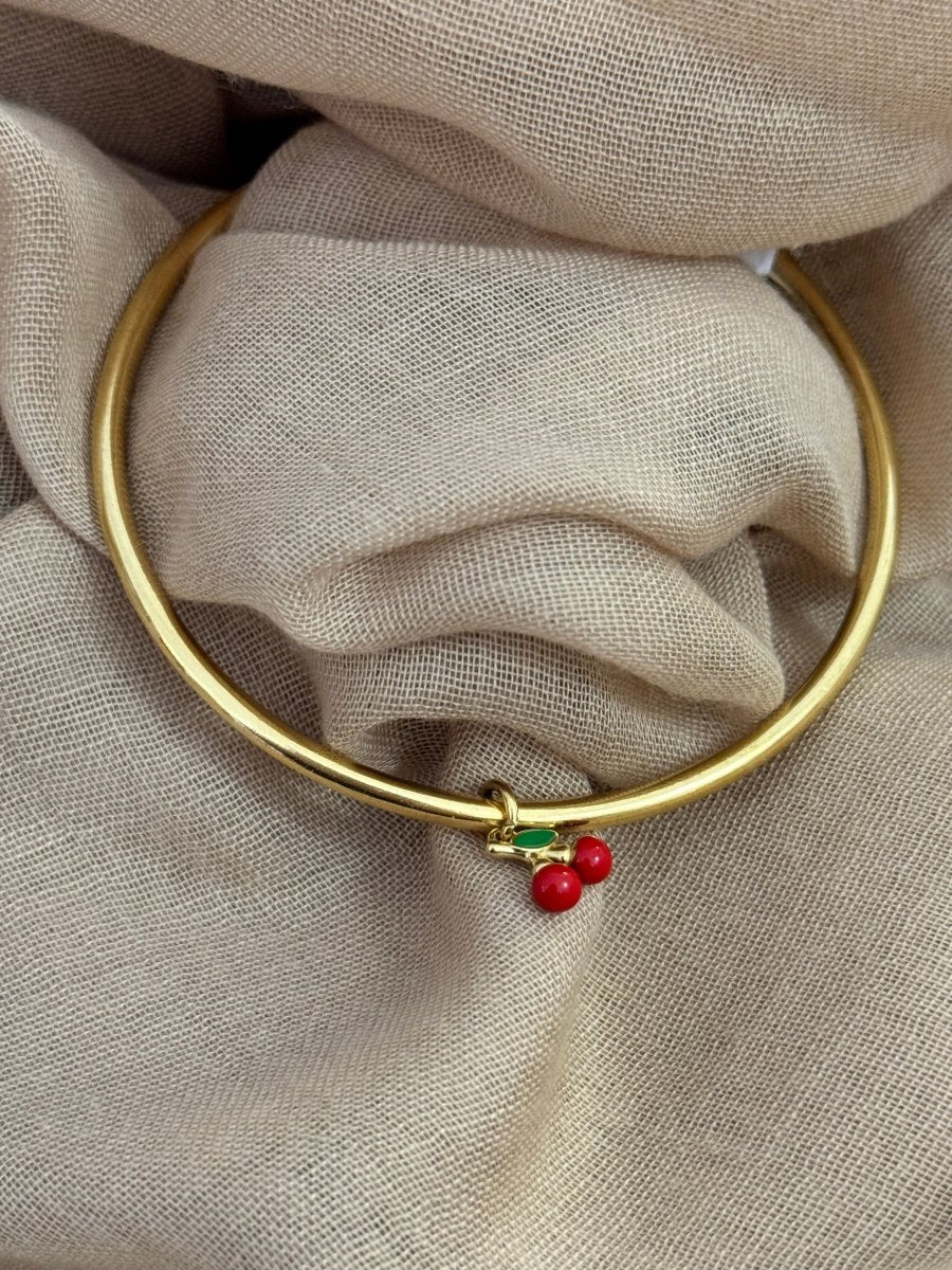 Jonc en acier inoxydable cerise - C MON DRESSING