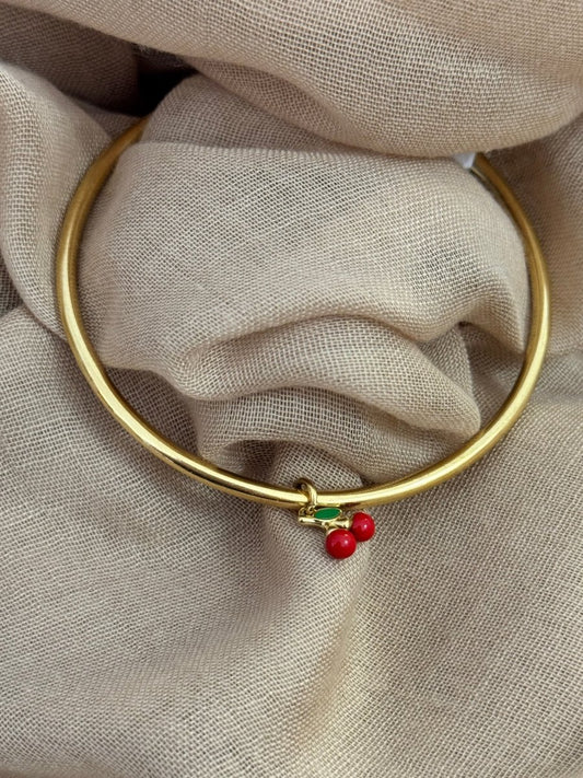 Jonc en acier inoxydable cerise - C MON DRESSING