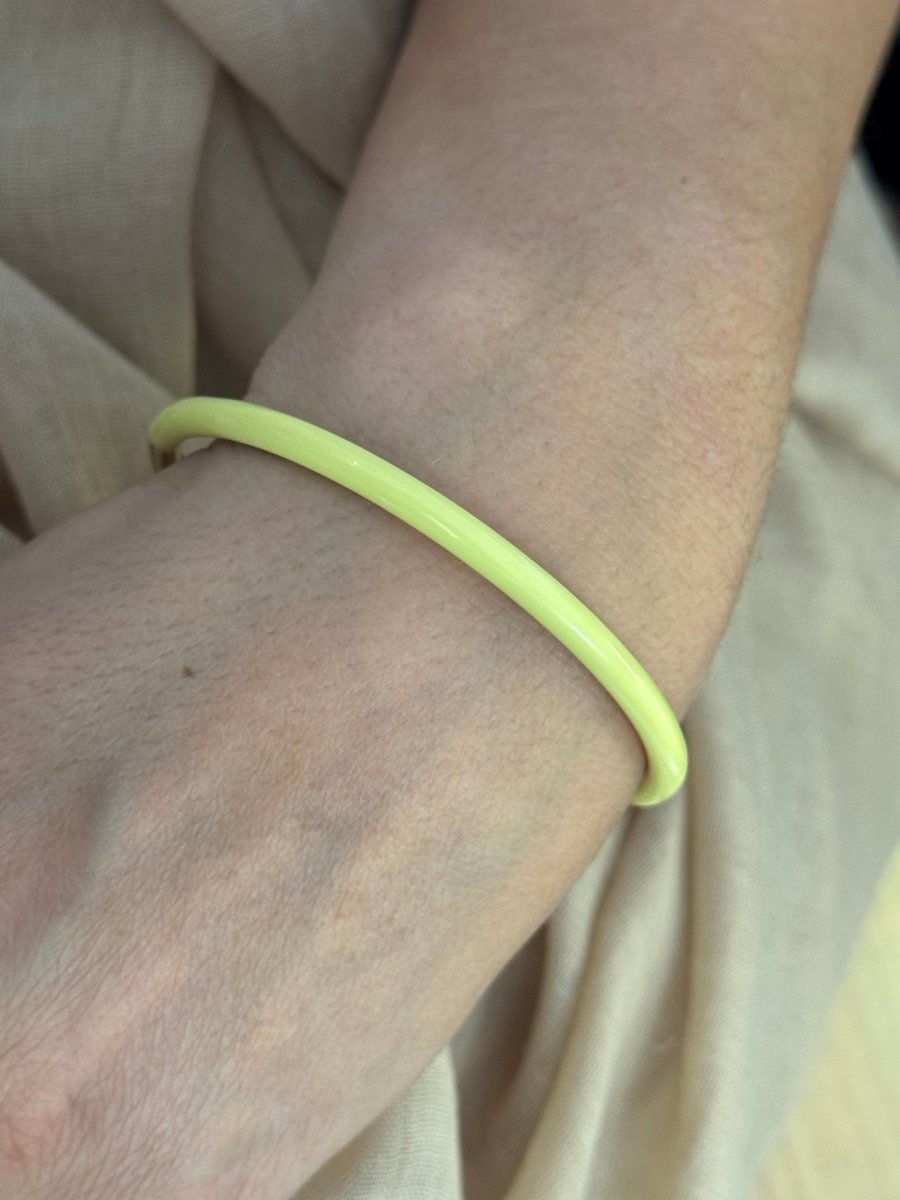 Jonc en acier inoxydable doré et jaune - C MON DRESSING