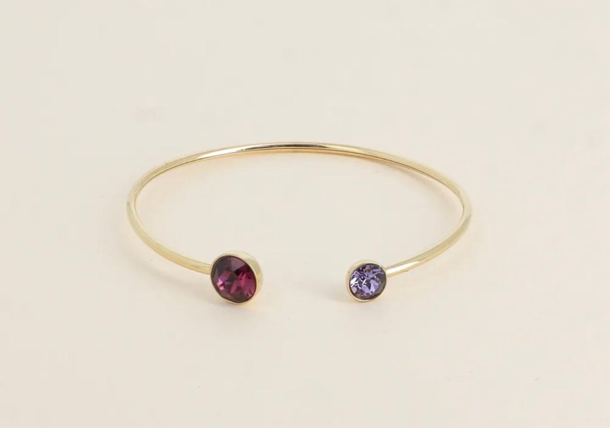 Jonc fin en acier inoxydable avec cristaux Swarovski® - C MON DRESSING