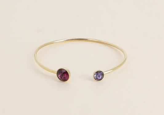 Jonc fin en acier inoxydable avec cristaux Swarovski® - C MON DRESSING