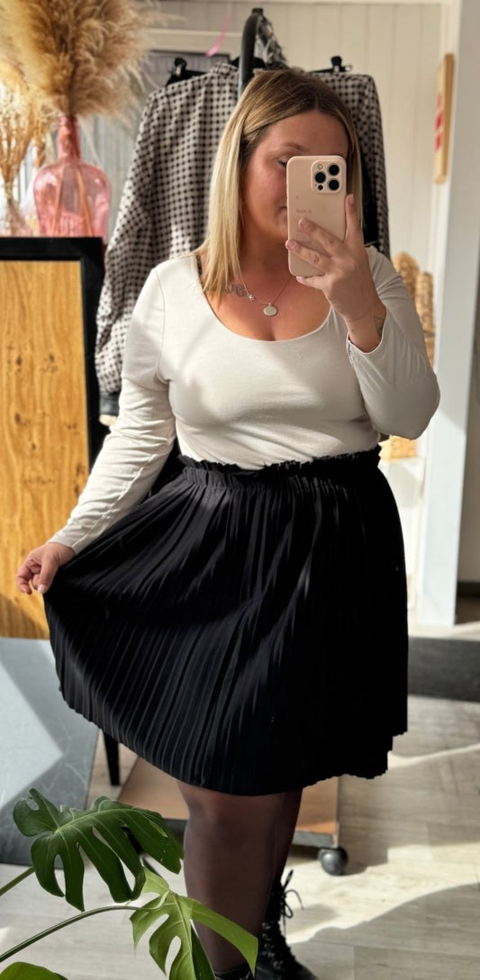 Jupe plissée courte Noir – Taille unique 38 - 48 - C MON DRESSING