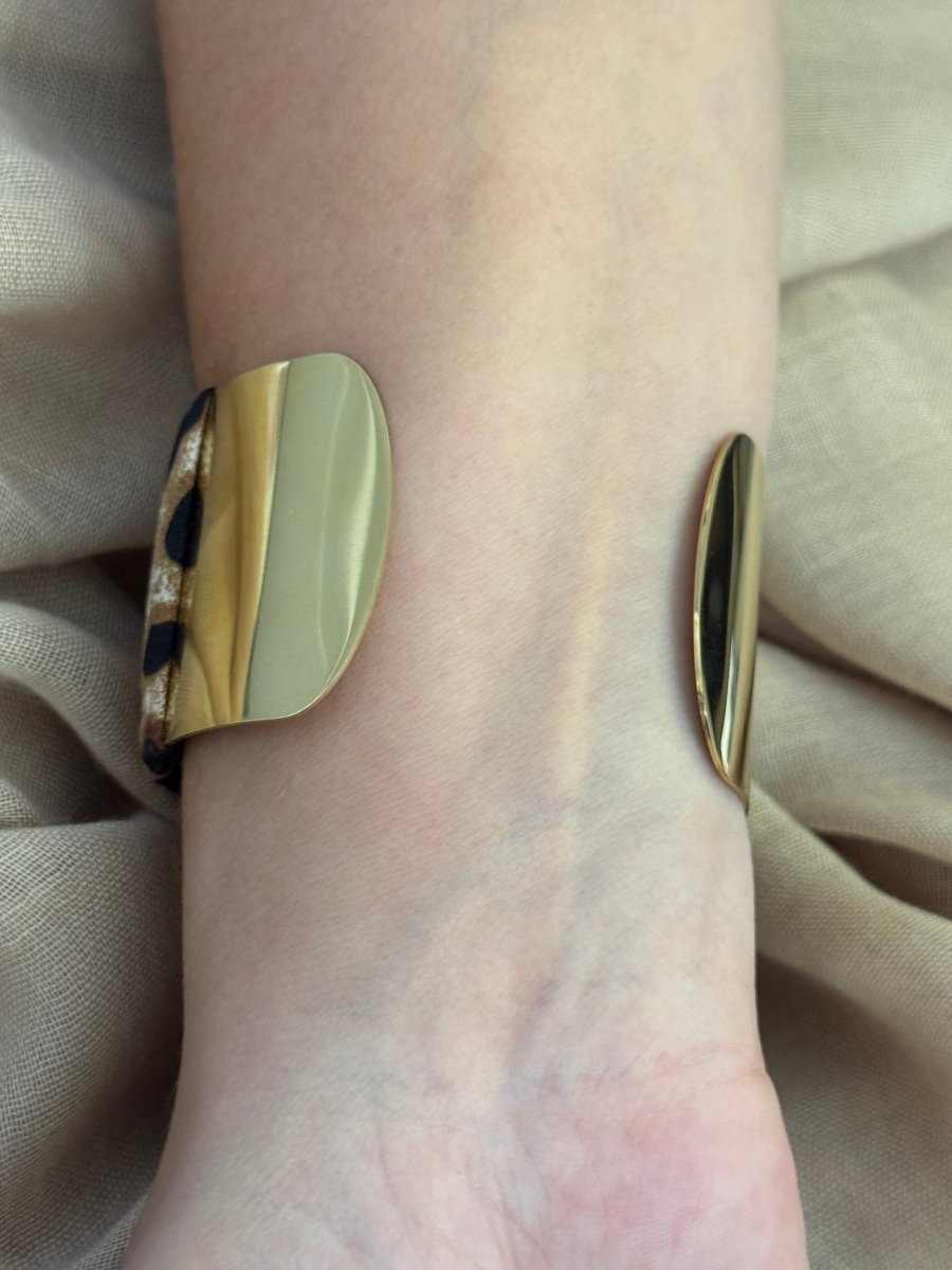 Manchette en acier inoxydable léopard - C MON DRESSING