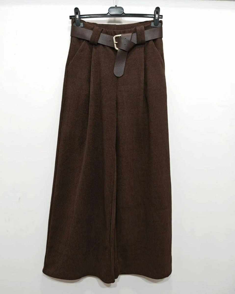 Pantalon jambes larges effet velours – Taille unique 36/48 - C MON DRESSING