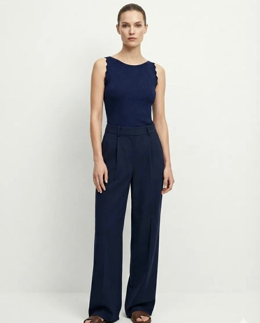 Pantalon uni – Taille unique 36 au 46 (2 couleurs) - C MON DRESSING