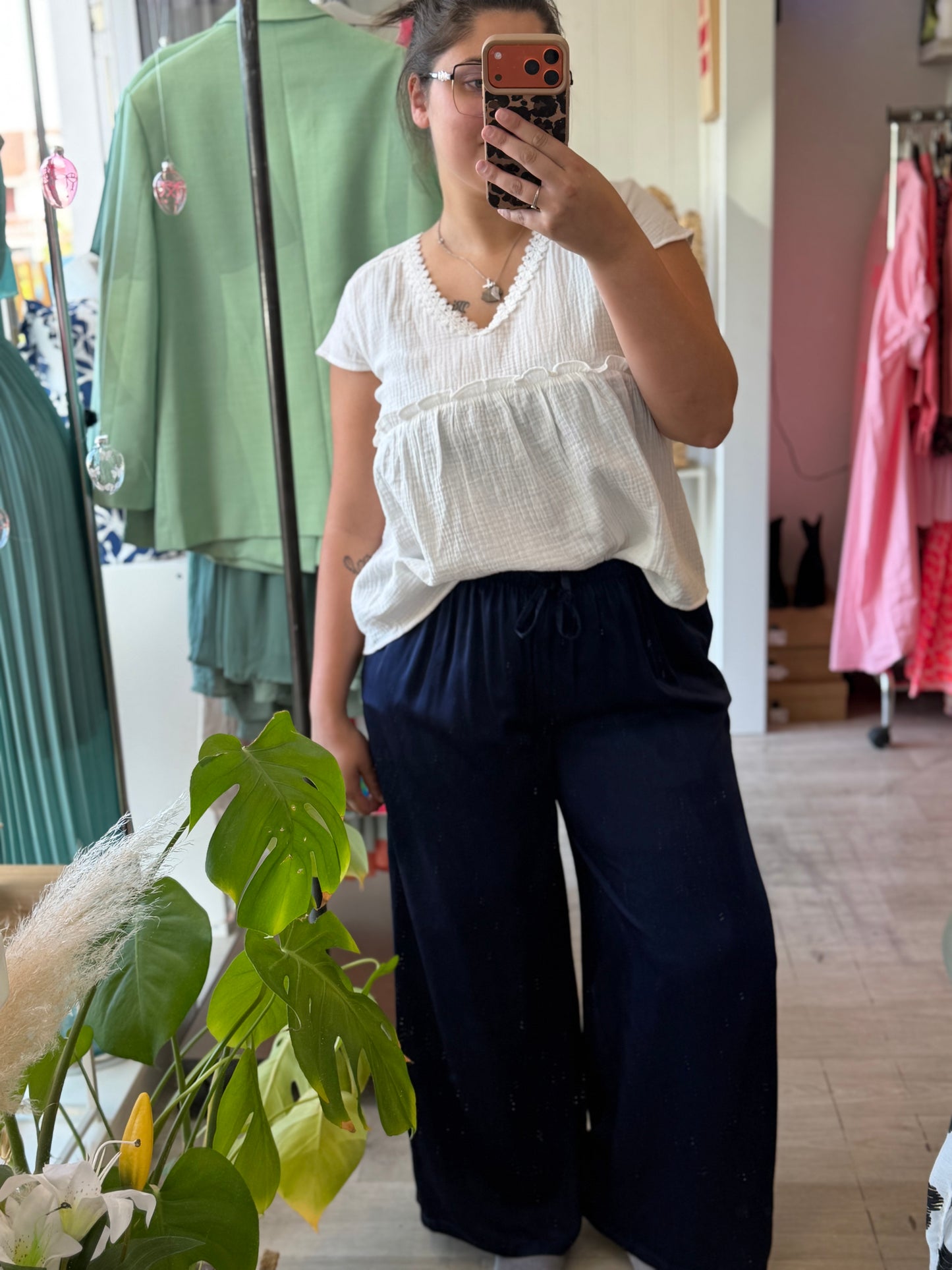 Pantalon magique bleu marine - Taille unique 36-48