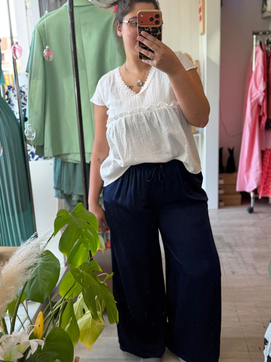 Pantalon magique bleu marine - Taille unique 36-48