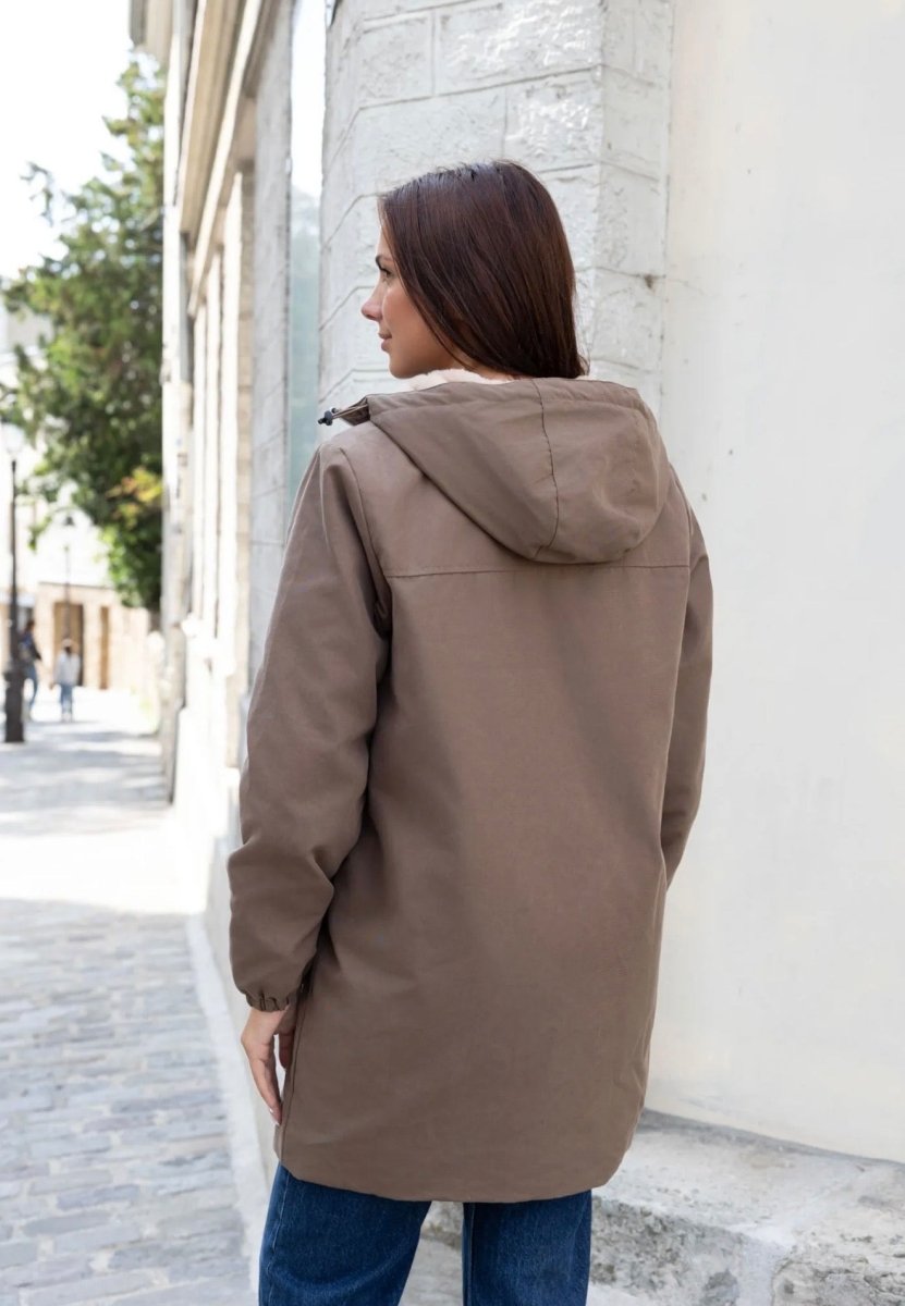 Parka mi - longue imperméable doublée fausse fourrure - Du S au L - C MON DRESSING