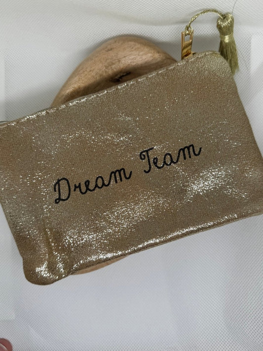 Pochette brillante "Dream Team" doré - C MON DRESSING