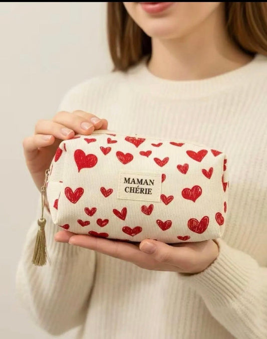 Pochette coeur "Maman chérie" - 16x9x9 cm - C MON DRESSING