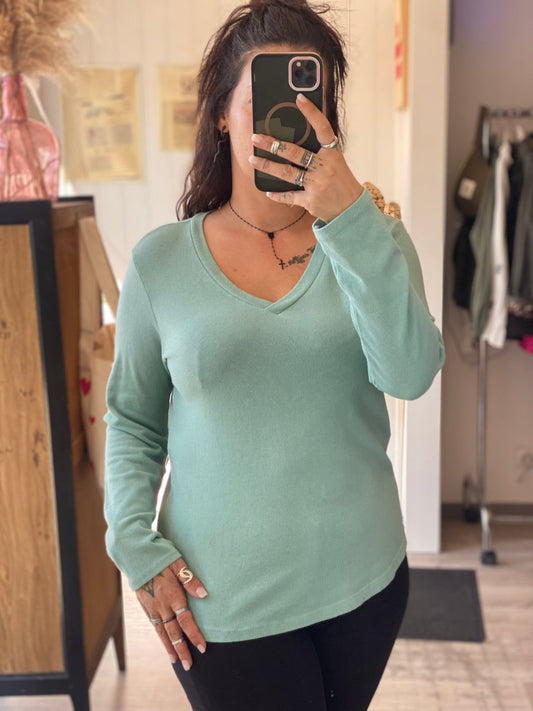 Pull fin vert d’eau – Taille unique 34/42, léger et confortable - C MON DRESSING